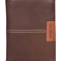 SASSORA Izan Brown & Tan Small Leather Bi-Fold Notecase for Men-picture-35