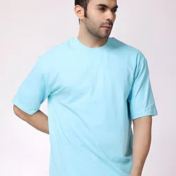 Jack Paris Men Solid Round Neck Relaxed Fit Cotton T-shirt-image-7