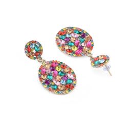 Zaveri Pearls Multicolor Crystal Shine Stones Studded Party Bling Drop Earrings-ZPFK10189 image 5