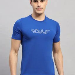 Rock.it Blue Cotton Regular Fit Printed T-Shirt-image-40