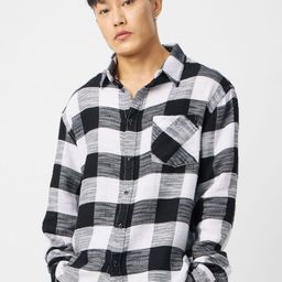 The Souled Store Men Relaxed Fit Spread Collar Windowpane Checked Cotton Casual Shirt-image-56