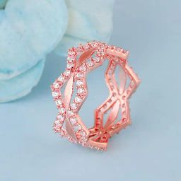 GIVA 92.5 Sterling Silver Rose Gold Zigzag Way for Womens and Girls-image-14