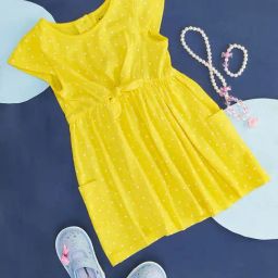 YU by Pantaloons Yellow Printed Cotton Regular Fit Dress-image-23