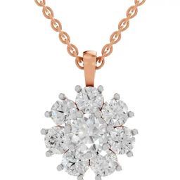 Sparkles Lab Grown Diamond 14k (585) Rose Gold Pendant for Women-picture-18