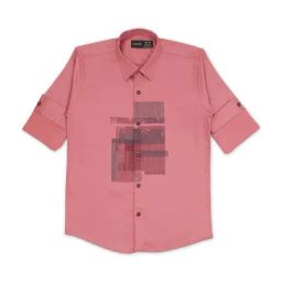 Cavio Kids Pink Solid Full Sleeves Shirt-image-66