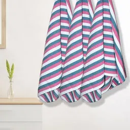 Myntra Elegant Homes Red & White 3 Pieces Striped Cotton 150 GSM Bath Towel-image-33