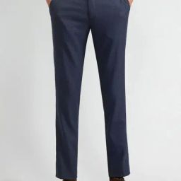 Arrow Blue Slim Fit Texture Trousers-picture-21
