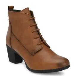 Delize Women's Tan Derby Boots-image-67