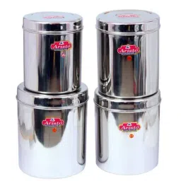 Aristo Silver Stainless Steel Storage Containers - Set of 4-10