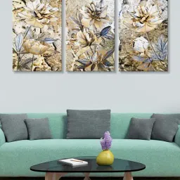 999Store Brown Roses Art 3 Frame Canvas Paintings-27