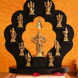 eCraftIndia Gold & Black Brass 10 Avatars Of Lord Vishnu Handcrafted Statues-image-72