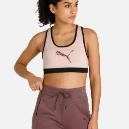 Puma Pink Printed Sports Bra-image-36