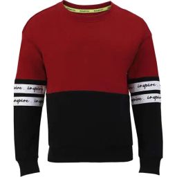 Jockey Kids Red & Black Cotton Color Block Full Sleeves Sweatshirt-image-93