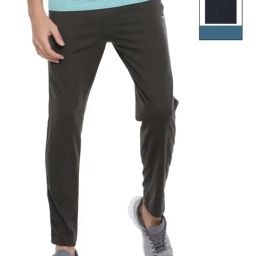 Force NXT Charcoal Melange & Navy Cotton Regular Fit Trackpants - Pack Of 2-image-30