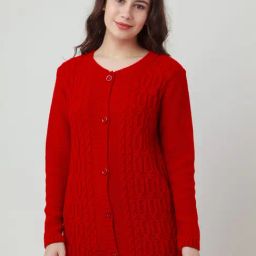 Zink London Red Full Sleeves Cardigan-picture-45