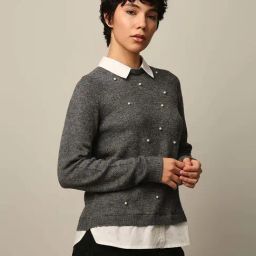 Only Grey Self Sweater image 3