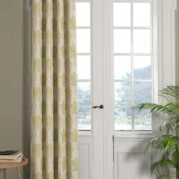 Bianca EL`PESSO Green Faux Silk 7 Ft. Door Curtain-4