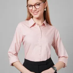 Style Quotient Light Pink Cotton Regular Fit Shirt-54
