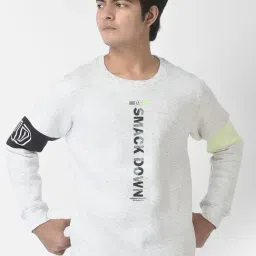 Crimsoune Club Kids White Printed Full Sleeves Sweatshirt-picture-19