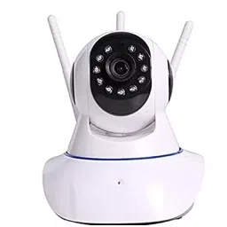 Zysk WiFi Wireless Security Camera [Triple Antenna], Two Way Communication, Night Vision Camera, Supports Upto 128 GB SD Card - White-11