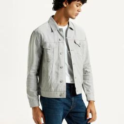 Levi's Men's Solid Light-Grey Trucker Jacket-picture-44