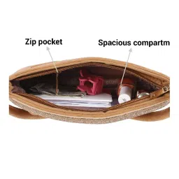 Mochi Tan Solid Medium Shoulder Handbag image 5