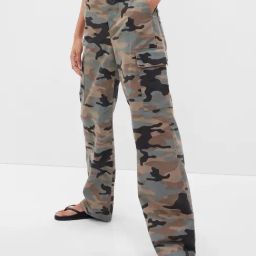 GAP Green Relaxed Fit Printed Cargo Pants-image-27