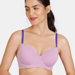 Zivame Lilac Half Coverage T-Shirt Bra-image-51