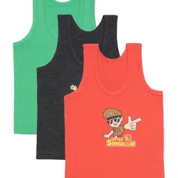 Bodycare Kids Multicolor Cotton Printed Vest (Assorted, Pack of 3)-picture-43