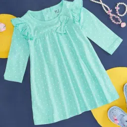 YU by Pantaloons Teal Printed Cotton Regular Fit Dress-image-49