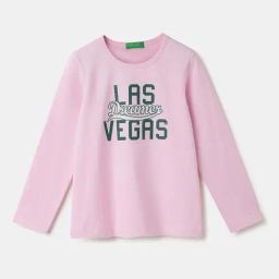 United Colors of Benetton Kids Pink Cotton Printed Full Sleeves T-Shirt-picture-40