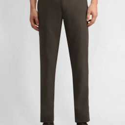 Arrow Brown Slim Fit Trousers-picture-30