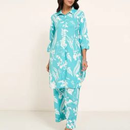 Rangmanch By Pantaloons Blue Regular Fit Printed Kurta-19