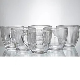 Somil Clear Glass Coffee & Tea Cup / Mug, Enjoy Your Drink in Style, Pack of 6, 100 Ml, 6.7 X 9 X 6.5 CM-image-14