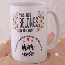 FNP Multicolor Ceramic Printed Wonderful And Awesome Mom Mug (325 ml)-image-23