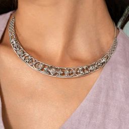 Shaya 92.5 Sterling Silver White Gold A Muse Called Jyoti Portia Necklace for Women-image-32