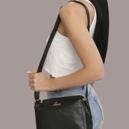 Lavie Cetan Black Solid Medium Sling Handbag-19