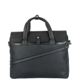Baggit Black PVC Textured Laptop Messenger Bag-image-64