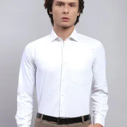 Monte Carlo White Cotton Regular Fit Shirt-image-56