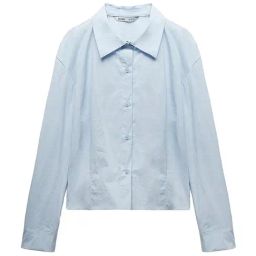 MIXXO Blue Regular Fit Pin Tuck Shirt-picture-36