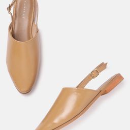 Allen Solly Women Beige Solid Mules-image-13