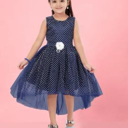 Aarika Kids Girls Navy Blue Color Frock-image-94