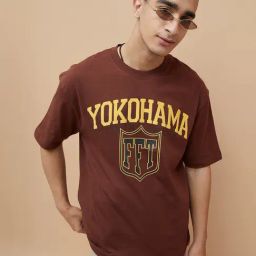 Fame Forever By Lifestyle Maroon Cotton Loose Fit Printed T-Shirt-image-36