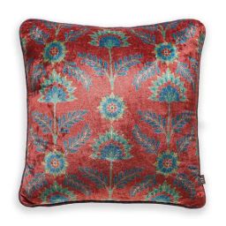 Pure Home and Living Motif Red Velvet Standard Cushion Covers-image-45