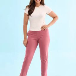 Go Colors! Pink Cotton Mid Rise Pants-image-25