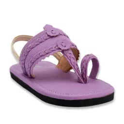 Madras Trunk Kids Purple Toe Ring Sandals-image-75