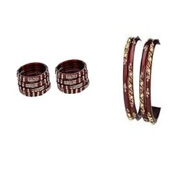 Somil Combo Glass Bangles For Women | Traditional Bangles Set | Daily, Festive & Party, Combo Of 2 Set, Maroon-image-34