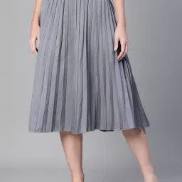 Oxolloxo Grey Midi Skirt-image-66