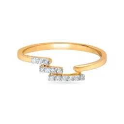 Mia By Tanishq Nature's Finest 14k Yellow Zigzag Treasures Gold Diamond Ring-image-61