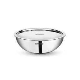 Bergner Tripro Silver Stainless Steel 20 cm Induction Friendly Triply Serve Wok With Lid (2.1 L)-15